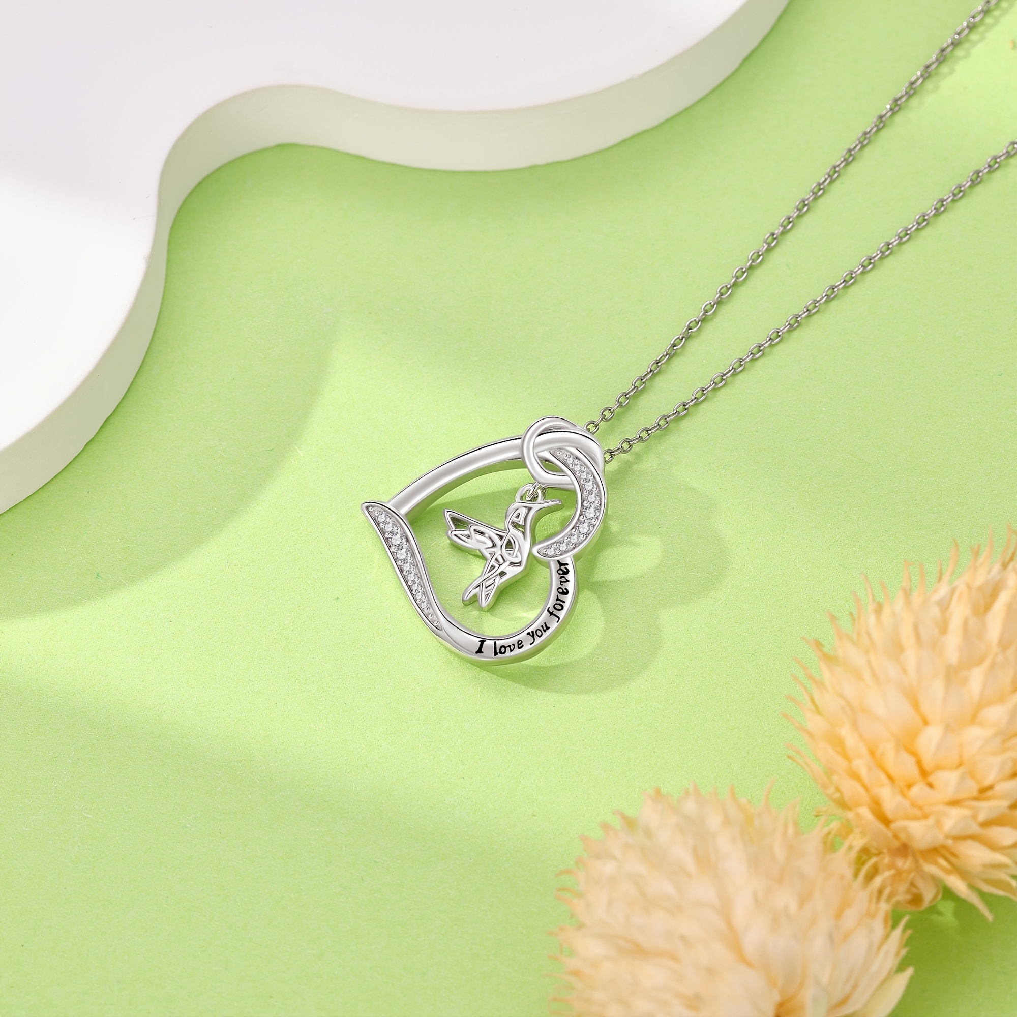Women's S925 Sterling Silver Hummingbird Necklace